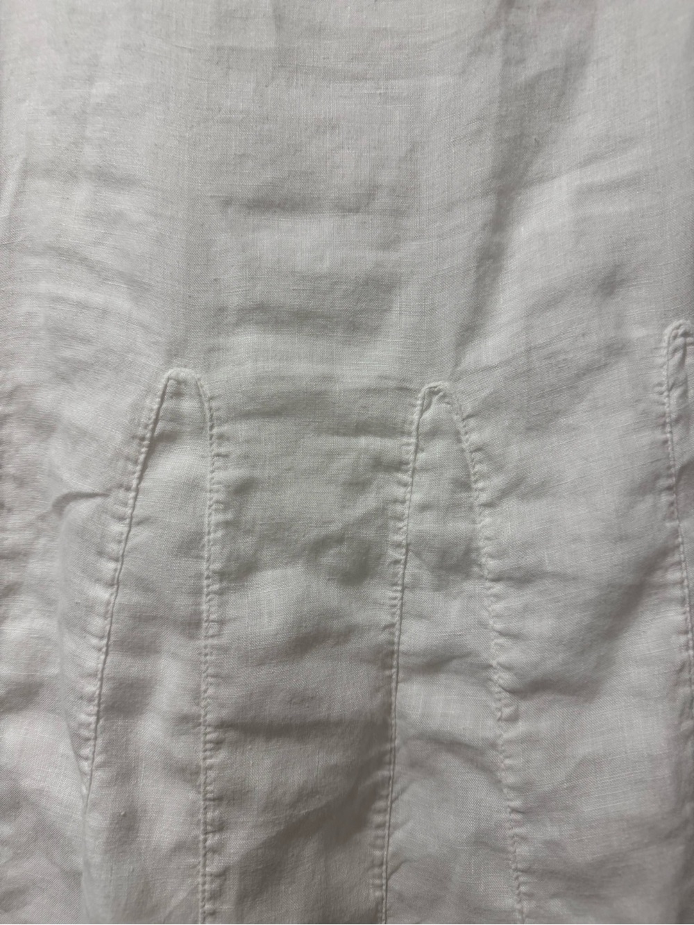 Aspesi White Short-Sleeve Linen Midi Dress - Picture 7 of 7